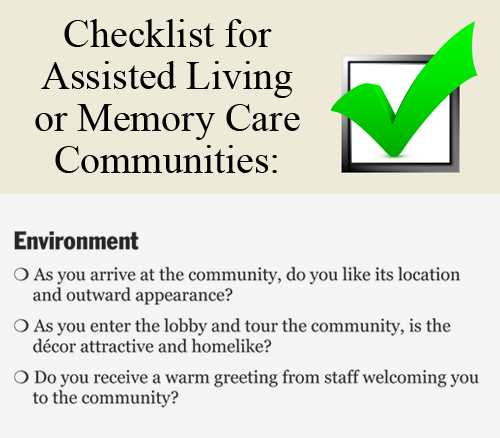 Assisted Living Checklist Tudor Oaks Senior Living